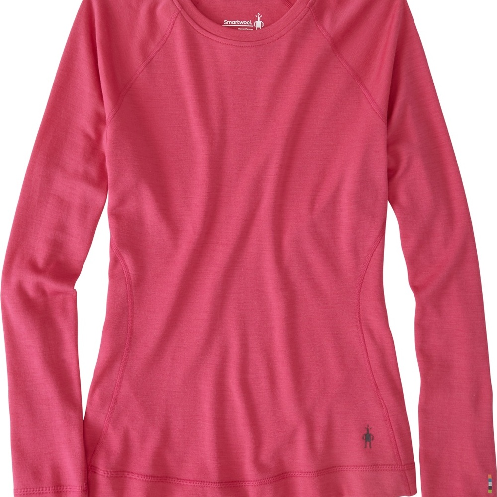 NWY SmartWool Womens Baselayer Long Sleeve Shirt, Size- Medium, Pink - Picture 11 of 11